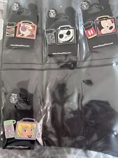 WDW DISNEY 2010 Character Lunch Box & Thermos 2 PINS each On CARD - 4 Pin Sets/2 picture