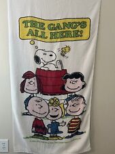 Vintage PEANUTS Beach Towel 1980s “The Gang’s All Here” Snoopy picture