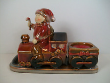 Vintage Yankee Candle ~ Boy & Train ~ Tealight Candle Holder picture
