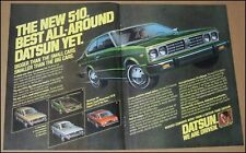 1978 Nissan Datsun 510 Print Ad 1977 Car Automobile 2-Page Advertisement Vintage picture