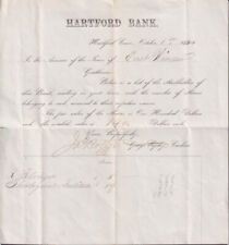 Hartford Bank CT report of stockholders in Town of East Windsor 1864 picture
