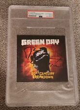 GREEN DAY SIGNED 21ST CENTURY BREAKDOWN CD COVER PSA/DNA CERTED #84796307 SLAB picture
