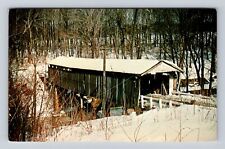 Ashtabula County OH-Ohio, Shaunghum Bridge, Grand River, Vintage Postcard picture
