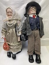 ELIZEBETHS COLLECTION Vintage 24” Tall Ceramic Face And Feet Old Man & Woman   picture
