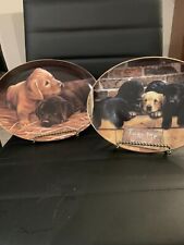 Two Franklin Mint Lab Plates with Stands picture