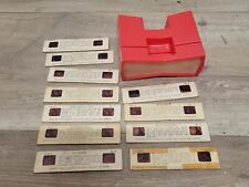 Vintage Stori-Views Red Stereoscopic Viewer And 11 World View Slides, USA picture