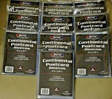 1000 BCW Continental POSTCARD SLEEVES Soft Poly 10 Packs of 100 Acid/PVC Free picture