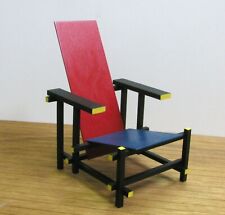 Red&Blue ICONIC CHAIR,1/6 Scale,Handmade Miniature Replica,Furniture,Collectible picture