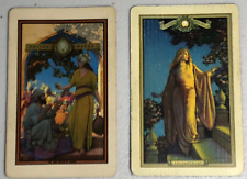 2 VINTAGE MAXFIELD PARRISH PLAYING CARDS ENCHANTMENT AND LAMP SELLER OF BAGDAD picture