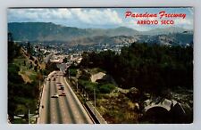 Pasadena CA-California, Freeway, Arroyo Seco, Antique, Vintage Postcard picture