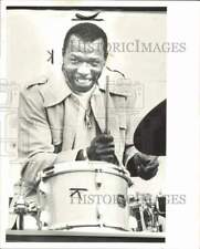 1976 Press Photo American jazz drummer and musician, Elvin Jones - afa52120 picture