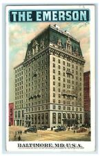 1930 The Emerson Building Street View Cars Baltimore Maryland MD Postcard picture