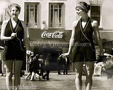 Roaring 1920s Flapper Girl's photo by Coca Cola Advertising Sign    picture
