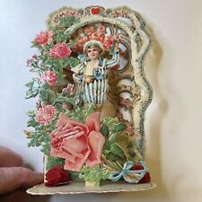 Large Stunning Fold-Out Antique Valentine;  Made In Germany, 1928 picture