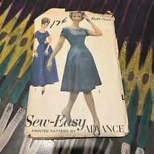 Vintage 1960s Advance 3078 MCM Dress in 2 Lengths Sewing Pattern 20.5 XL UNCUT picture