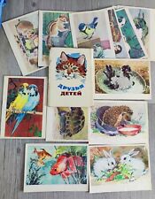 set 18pcs postcards  With Animals USSR Soviet type  picture
