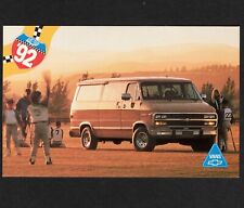 1992 Chevrolet Full-Size VAN: Original Dealer Promotional Postcard UNUSED VG+/Ex picture