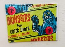 1964 ORIG. TOPPS OUTER LIMITS MONSTERS UNOPENED GUM WAX PACK TOP QUALITY RARE picture