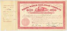White Water Railroad Stock issued to/signed twice by Elijah Smith - 1880's dated picture