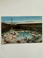 Bermuda Motel Lancaster California Vintage postcard swimming pool picture