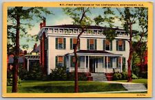 Vtg Montgomery Alabama AL First White House of Confederacy 1930s View Postcard picture