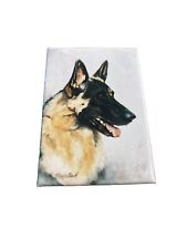 Vintage Best Friends Puppy Dog Magnet; German Shepherd picture