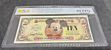 PCGS GRADED 2008 $10 Disney Dollar Mickey Mouse 80th Anniversary PCGS 64 UNC picture