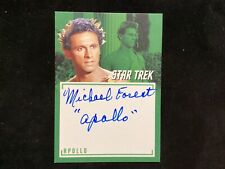 STAR TREK MICHAEL FOREST SIGNED CARD IN MINT CONDITION picture