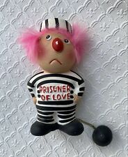 Vtg ENESCO “Prisoner Of Love” Ball & Chain Pink Hair Figurine Flaw picture