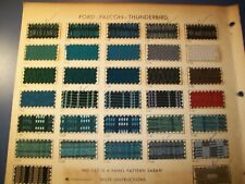1961 Ford Falcon Thunderbird Galaxie Fairlane car auto upholstery sample sheet picture