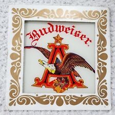 Vintage Budweiser Beer Carnival Glass Collectible Wall Hanging picture