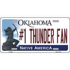 Number 1 Thunder Fan Novelty Metal License Plate Tag Tag LP-13486 picture
