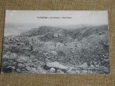 Original WWI French Photo Postcard HUGE ARTILLERY SHELL CRATER VAUQUOIS 657 picture