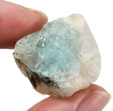 Aquamarine in Quartz Crystal Natural Specimen Brazil 12.7 grams picture