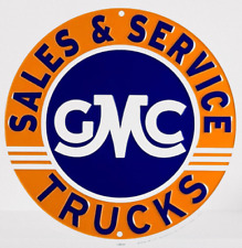 GMC Truck  Pure  Porcelain Enamel Heavy Metal Sign 42  Inches Double Side picture