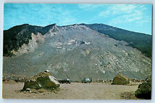 Hope BC Canada Postcard Giant Landslide View Car Parked c1950's Vintage picture