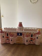 Children's Royal Castle Menorah 11”x6” Preowned Some Smoke Stains In Candle Hold picture
