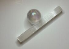 Angel Aura Quartz Polished Sphere & Selenite Stick picture