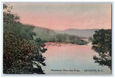 Ammonoosuc River From Bridge Littleton New Hampshire NH Handcolored Postcard picture