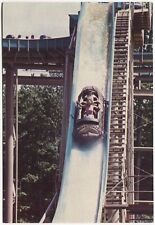 Postcard Chrome Amusement Park Deer Park Funland, Muskegon, MI, Log Flume picture