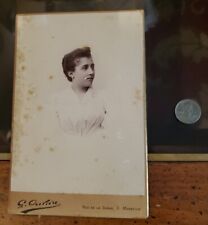 Antique Victorian Cabinet Card Photograph - Beautiful Woman From France picture