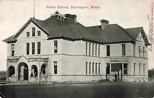 Public School Building Harrington Washington WA 1910 Postcard picture