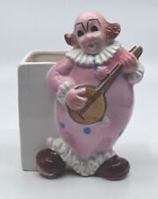 Vintage Haunted Clown Hobo Musician 1950s Ceramic Happy Planter  #6202 Japan MCM picture