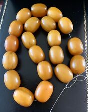 ATQ. BUTTERSCOTCH COLOR 20  AFRICAN AMBER PHENOLIC RESIN BEADS ON A STRING picture