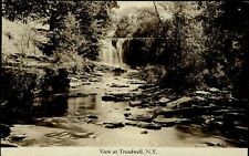 RPPC Treadwell New York waterfall and stream unused real photo postcard picture