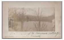 RPPC View of Pond from Hose WARNER NH New Hampshire Vintage Real Photo Postcard picture
