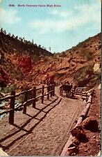 North Chyenne Canon Canyon High Drive 1911 Colorado Vintage Postcard picture
