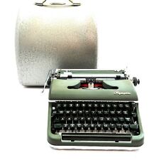 Vintage 1958 OLYMPIA SM3 DE LUXE Typewriter in Dark Green with Storage Case picture