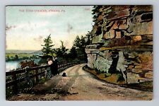 Athens PA- Pennsylvania, The Turn O'Rocks, Antique, Vintage c1908 Postcard picture