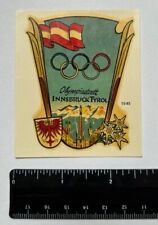 Vintage Original 1964 Winter Olympics - Innsbruck, Austria Travel Decal picture